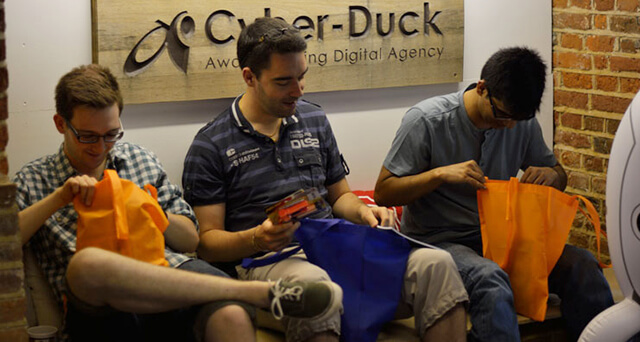 Sylvain, Tom and Tauseef win prizes at Quack Hack 2013