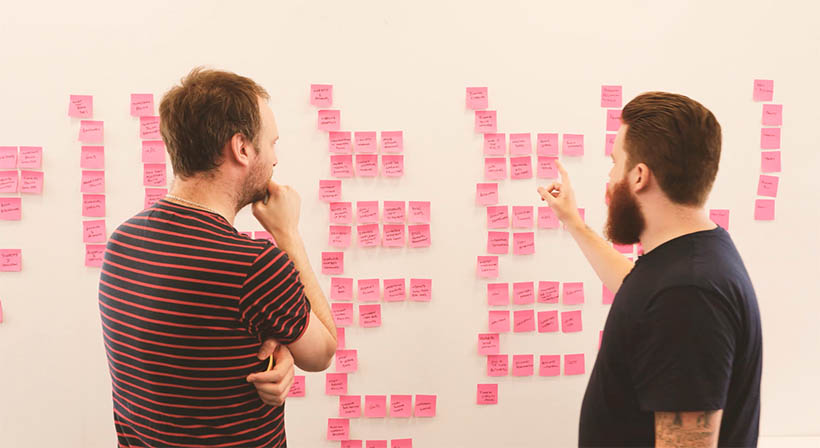 The Bank of England project team working on an information architecture system