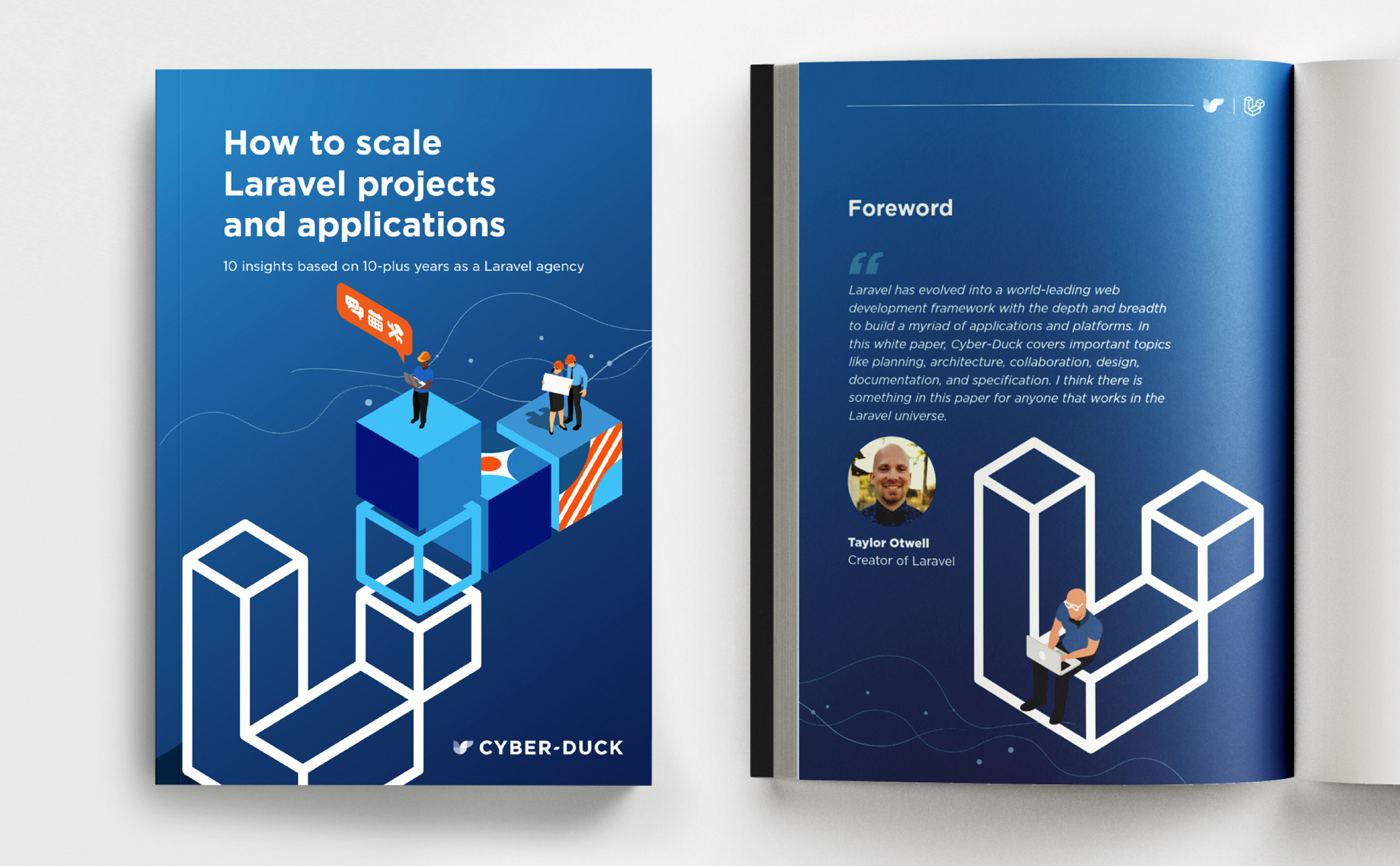 Front cover and first page from How to scale Laravel projects and applications White Paper