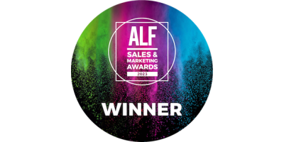Badge for winner of ALF Sales & Marketing Awards 2023