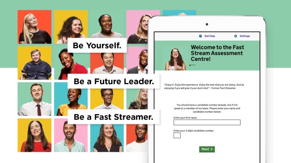sign-up screen for fast stream assessment app