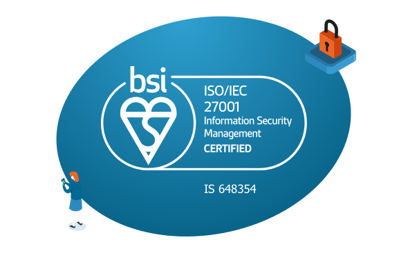 BSI ISO 27001 Information Security Management Certified badge
