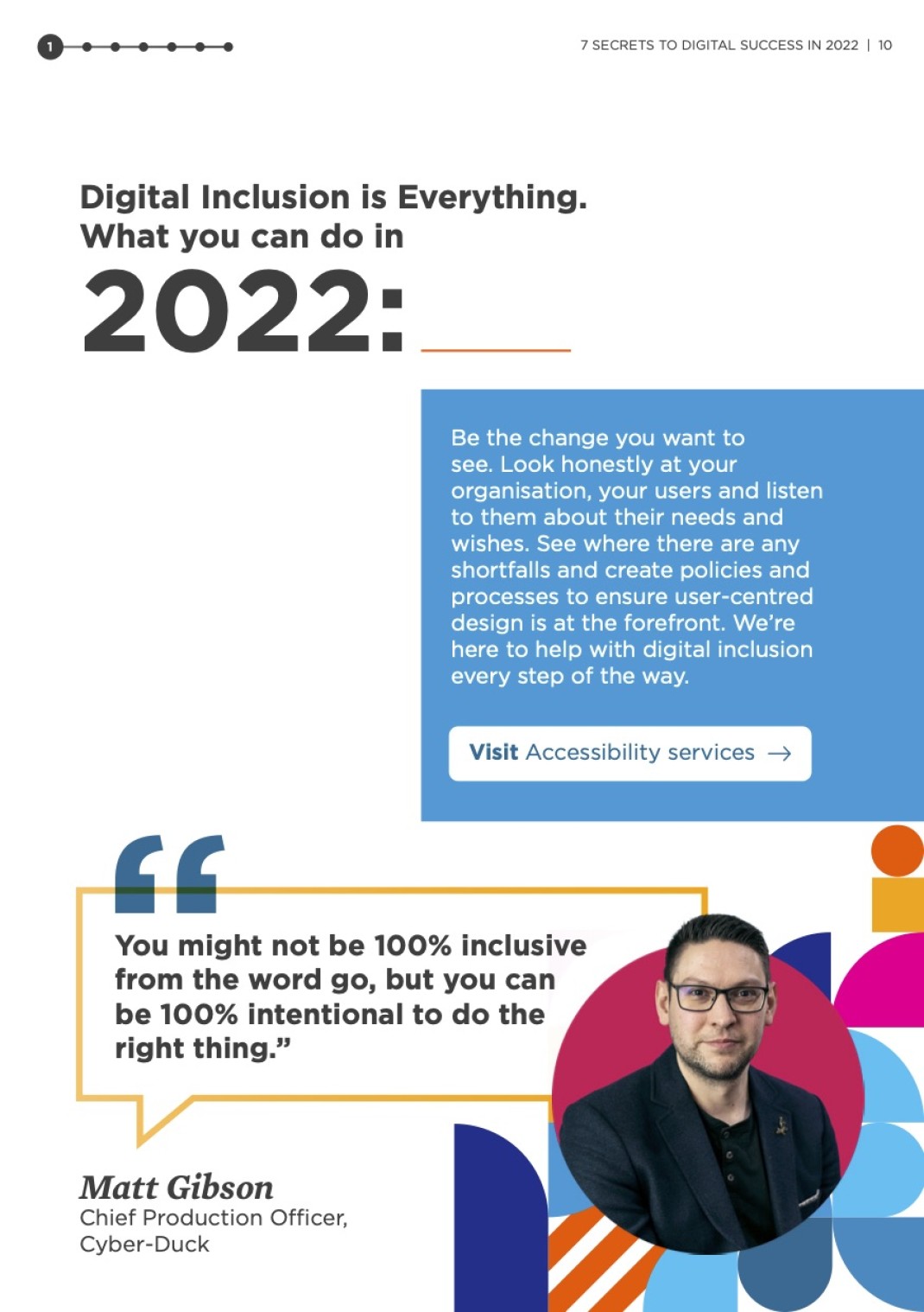 Inside Page from 7 Digital Secrets White Paper on Digital Inclusion in 2022