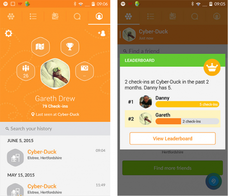 Swarm Example of check-in on Swarm