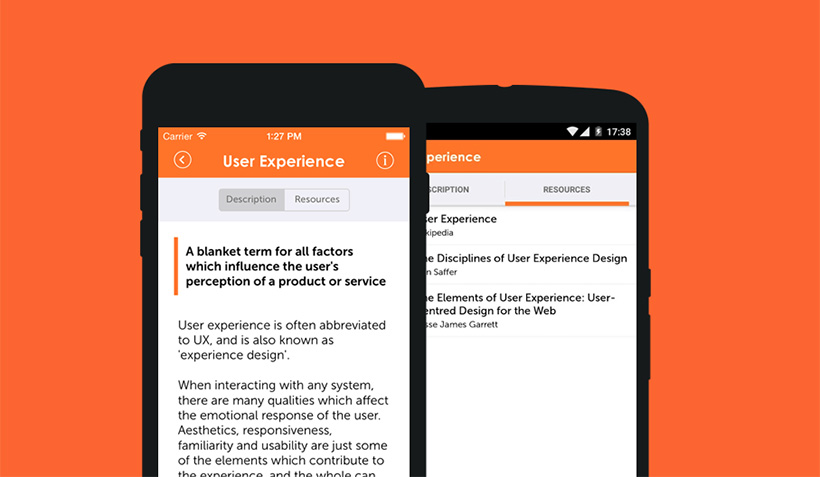 UX Companion App closeup