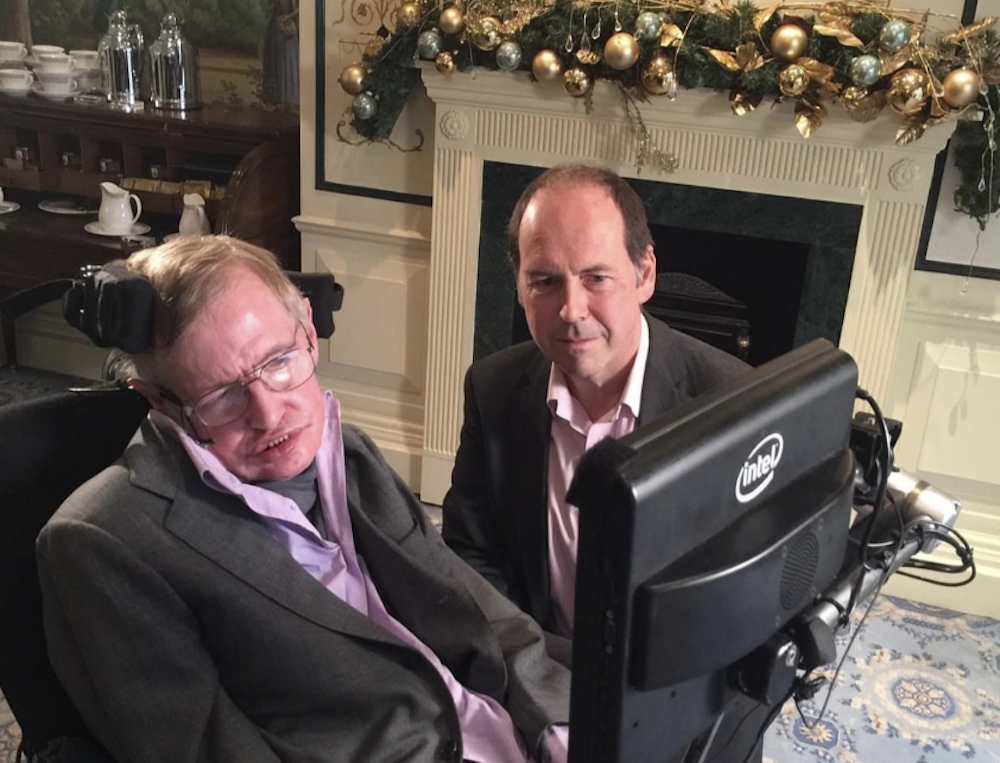 Rory Cellan Jones with Stephen Hawkings
