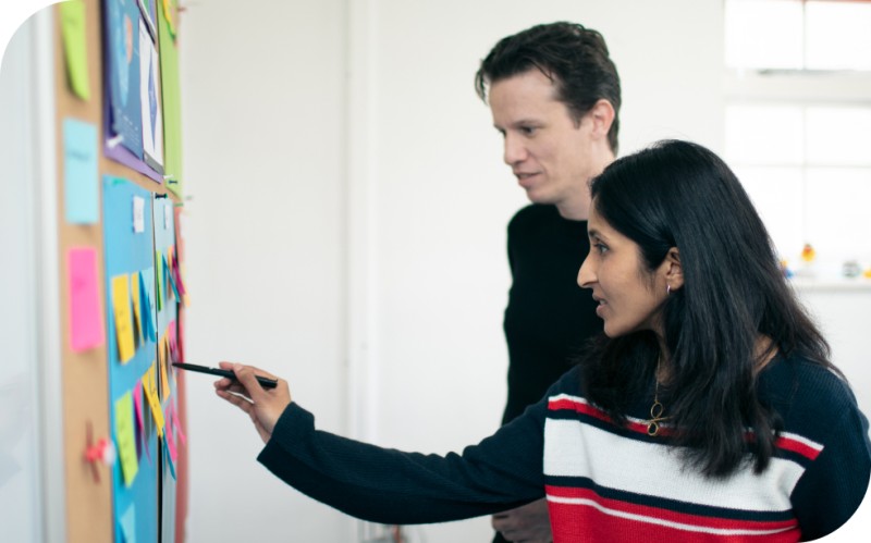 Sam and Meera conducting a UX Audit