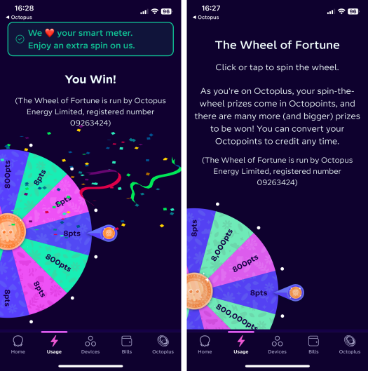 A screenshot of the Octopus Energy app