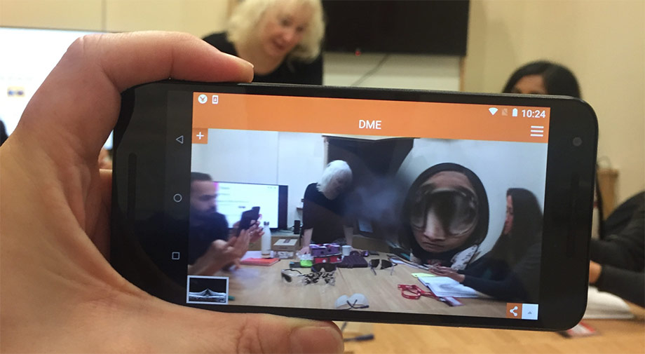 Augmented reality to demonstrate visual impairments to UX team
