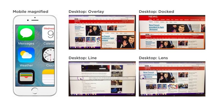 Examples of magnification for accessible digital experiences