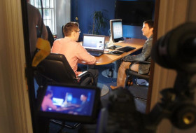 CCO Matt Gibson is filmed for BBC Watchdog's Dark Patterns investigation
