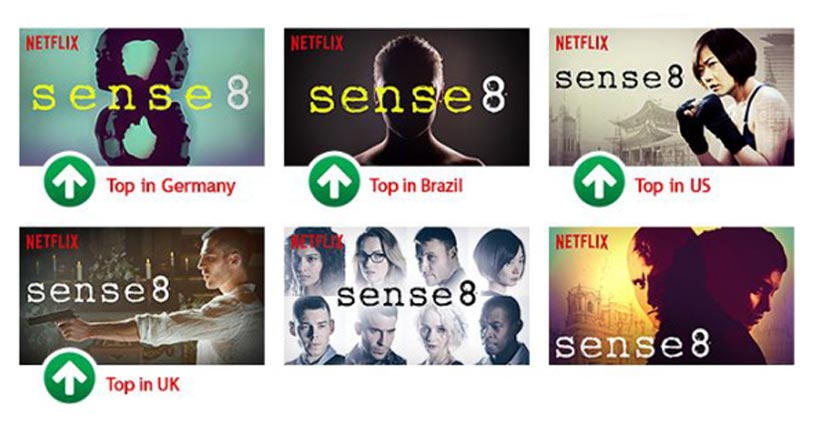 Cultural variations in Netflix cover art