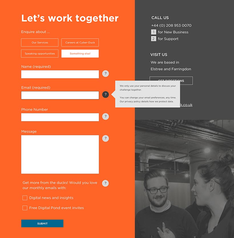 Cyber-Duck Contact Form