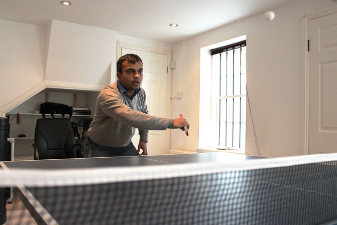 pingpong Ping pong table match at the Elstree office