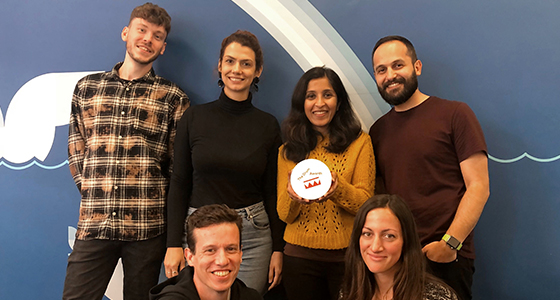 UX team celebrating winning an award