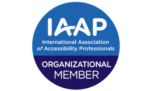 Badge for Organisational Member for the International Association of Accessibility Professionals