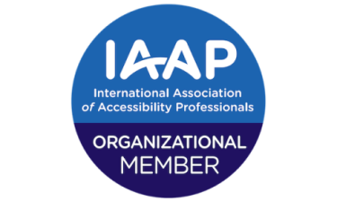 Badge for Organisational Member for the International Association of Accessibility Professionals