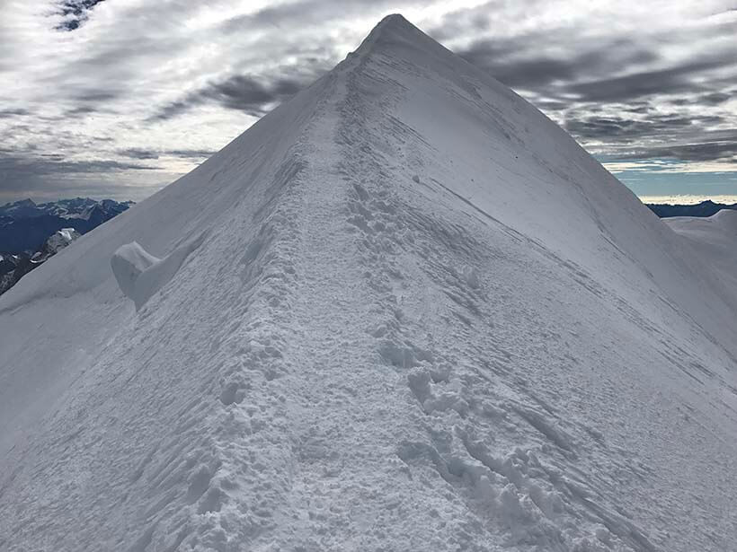 The summit of Mont Blanc